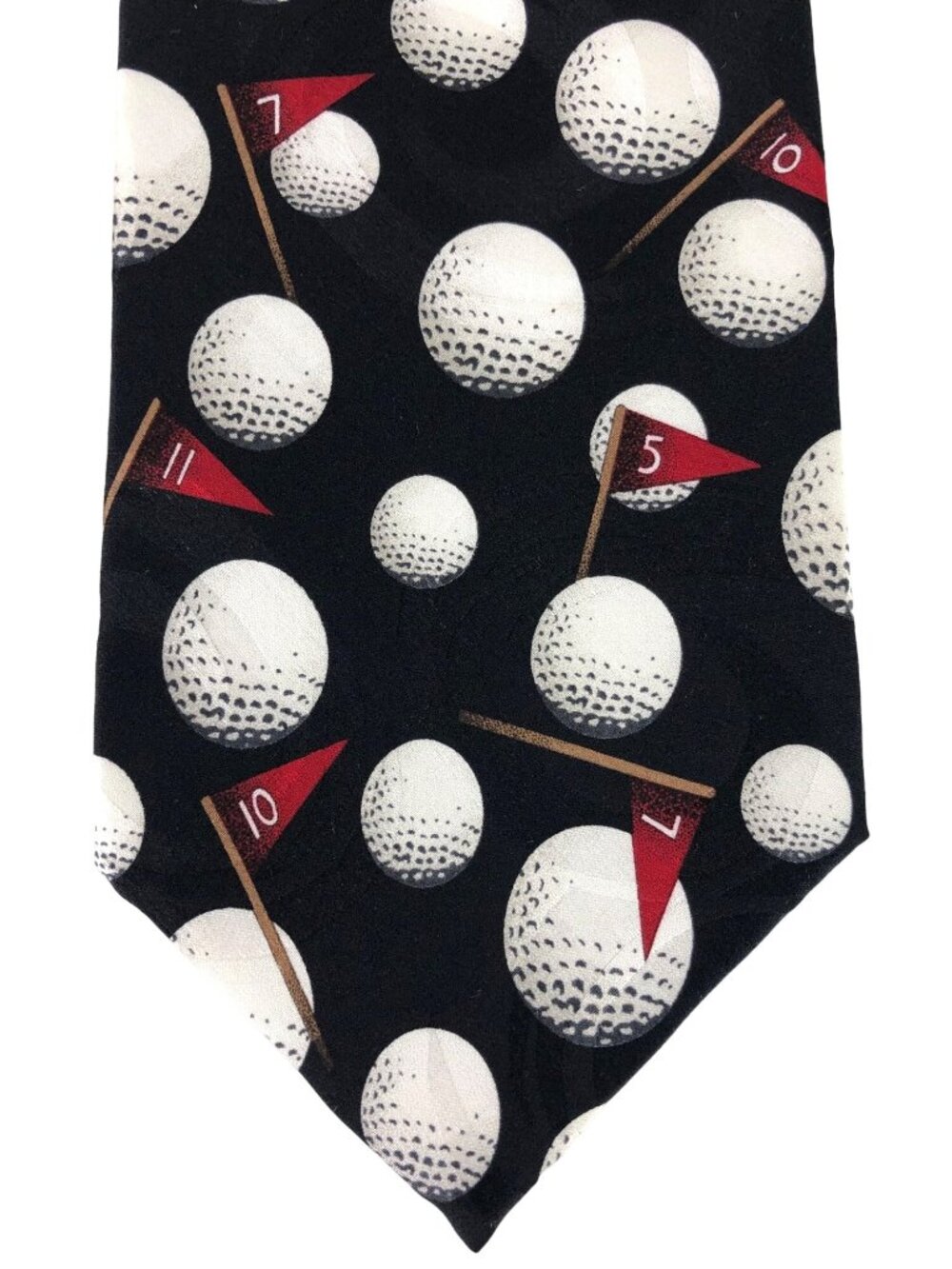 Beans McGee 100% Silk Mens Golf Themed Multicolor Tie Necktie Ball-O-Rama